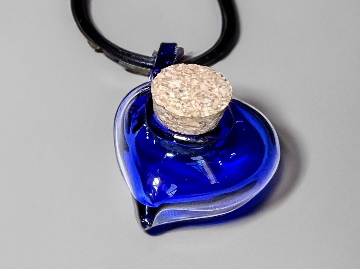 Heart Pendant Blue Cork Heal Collective